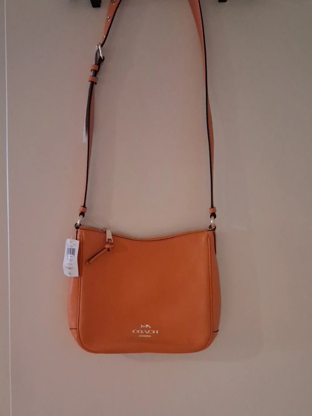 Coach Orange Leather Crossbody Bag